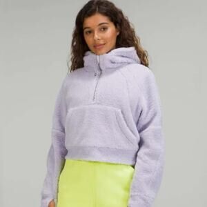 Lululemon Cropped Scuba Sherpa Pullover Quarter Zip Size M/L